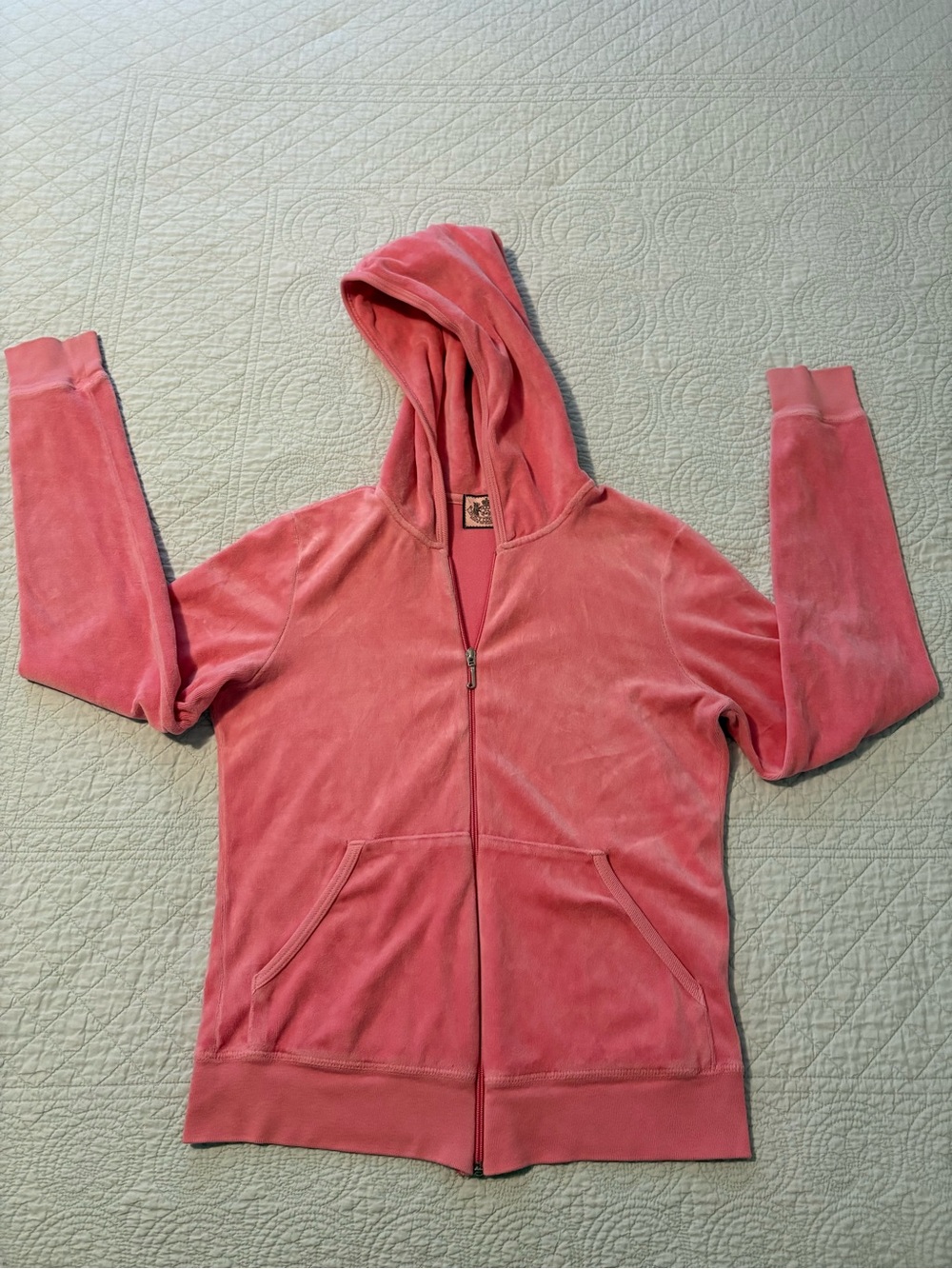 Vintage Juicy Couture hooded track jacket. Size medium.